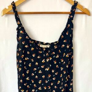 Billabong Button Down Midi Dress - Floral Black - M